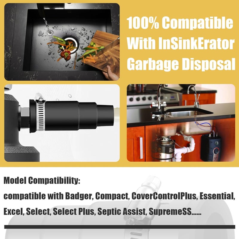 Iffitya 4 Set Dishwasher Connector Kit - Dishwasher Drain Hose Adapter with Inlet Connector, Hose Clamp, and Spring Clamps - Dishwasher Drain Connector Compatible with InSinkErator Garbage Disposals DWC-00 - Image 4